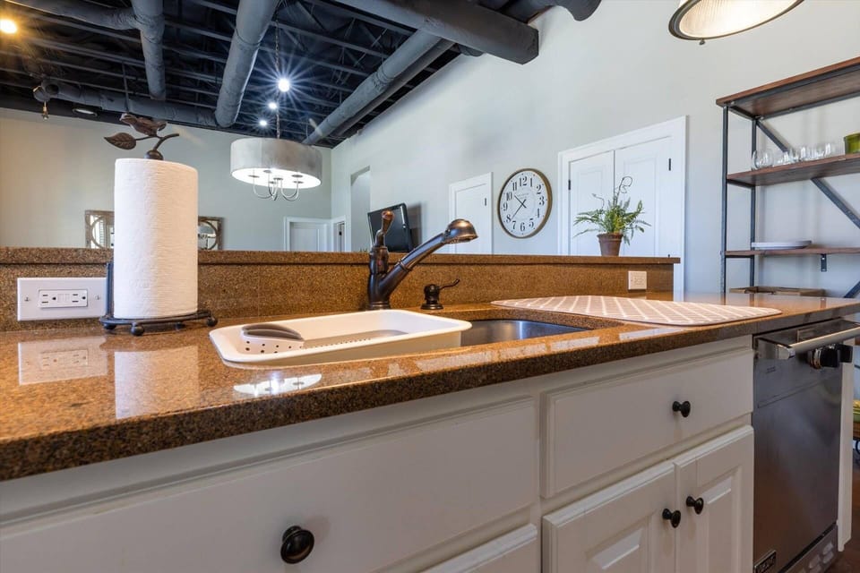Full size sink in the downstairs kitchen.