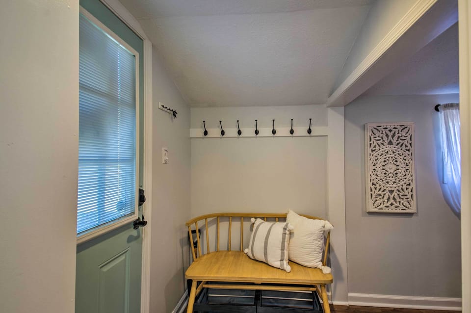 Welcome to the Back door Take your Shoes off and Stay Awhile. Bins for Shoes and Hooks for all your things. 