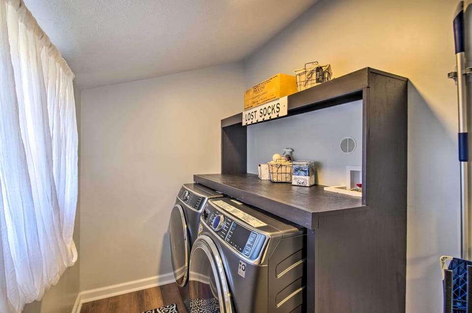 Laundry Room has High capacity washer and dryer with MicroBid Venting Technology to keep the machines clean and ready to use. 