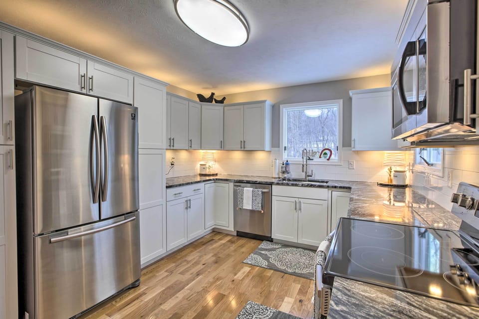 Bright kitchen with generous counter space and modern finishes