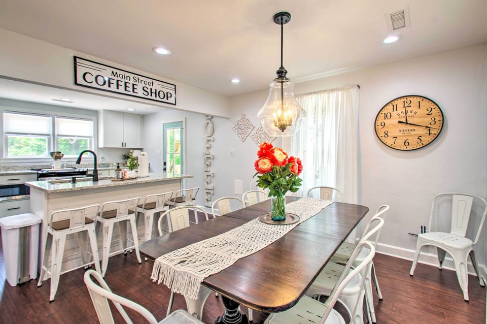 Bright dining space with coffee bar — ideal for shared meals or slow mornings