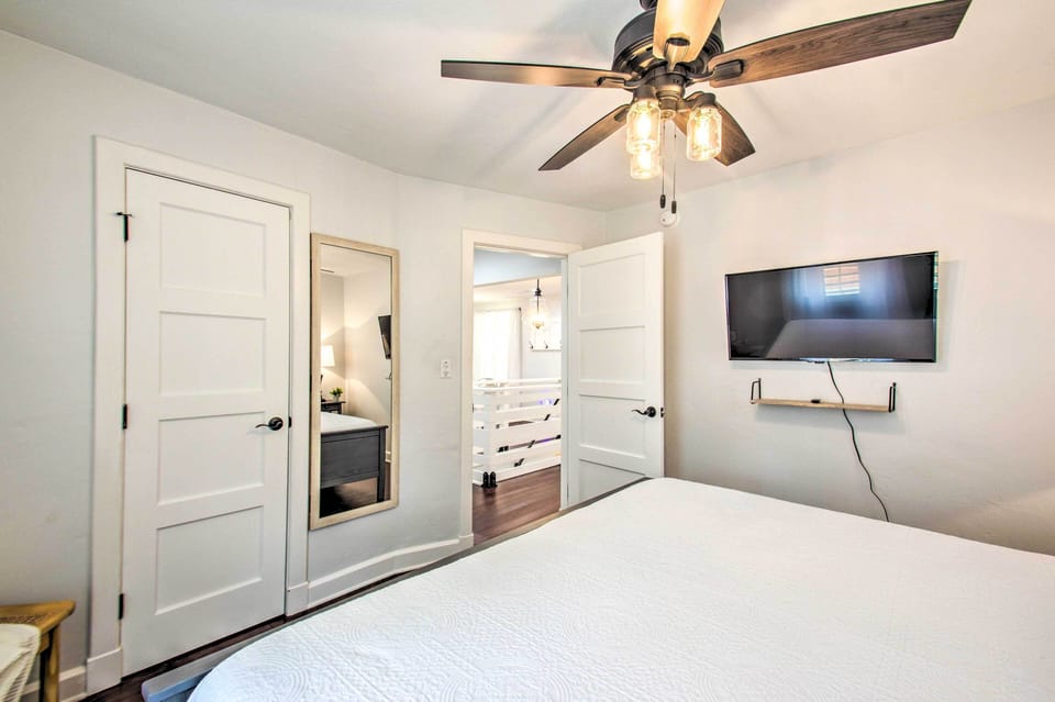 Primary bedroom has streaming TV