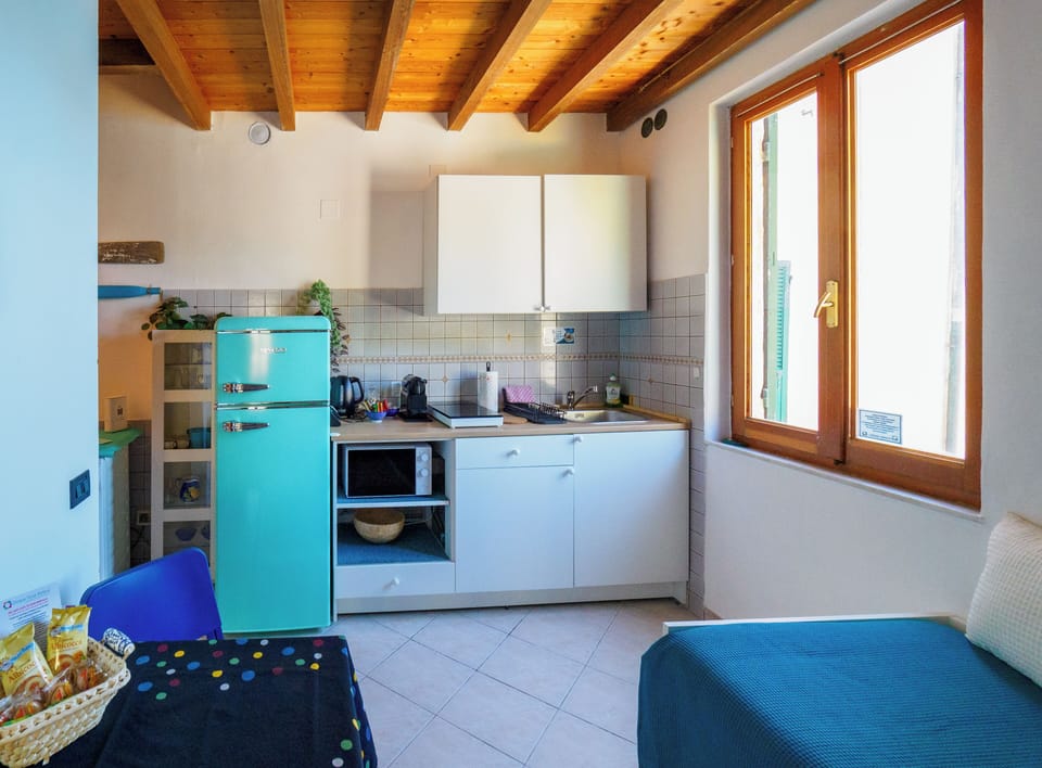 Apartment, 1 Bedroom, Balcony | Private kitchen | Full-size fridge, microwave, stovetop, espresso maker