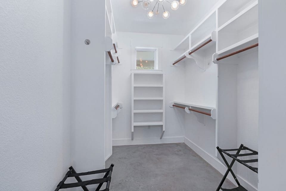 Walk-in closet.