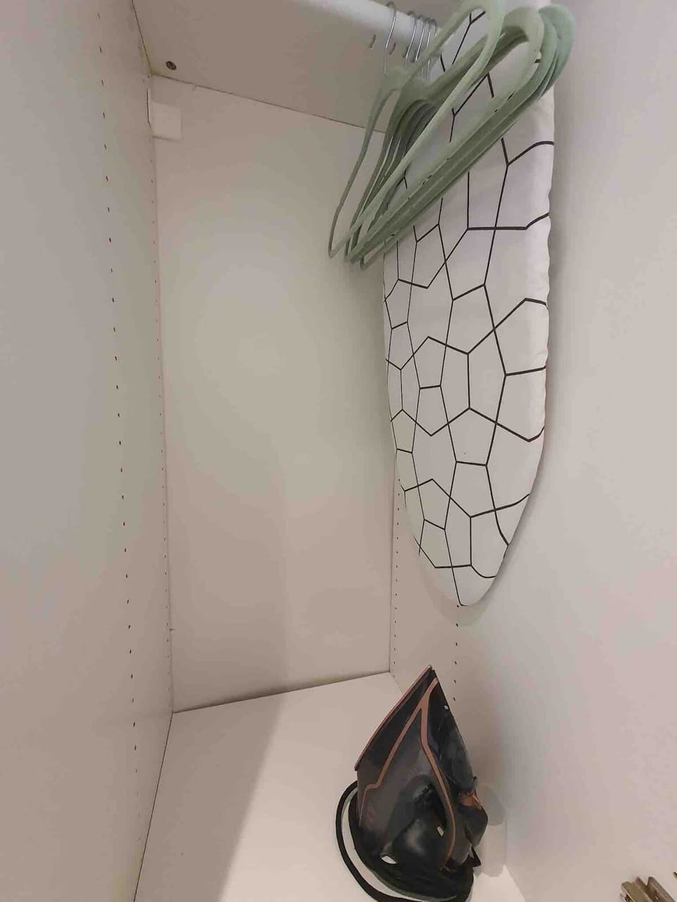 Hangers, ironing board and iron available. Perfect for long stays and guests attending events.