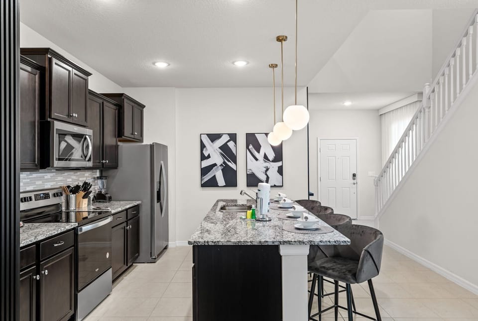 Welcoming kitchen with abundant countertop space