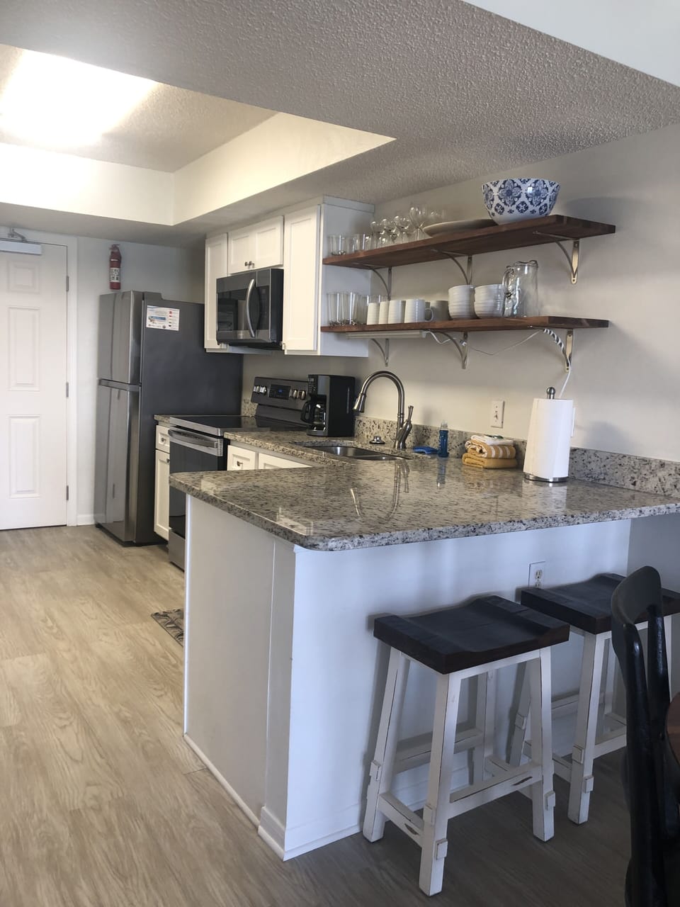 Kitchen with seating at counter