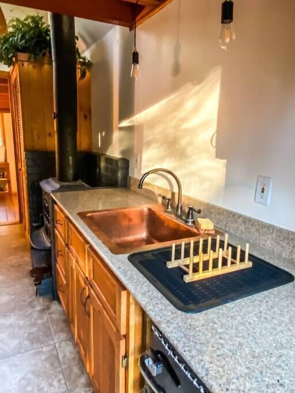 Copper Sink & Vintage Inspired mini fridge (with freezer)