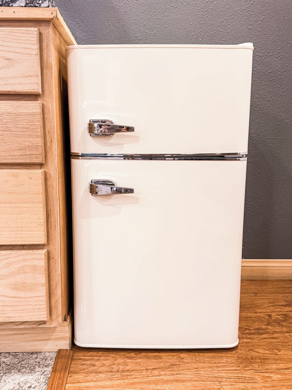 Large Mini Fridge keeps all your essentials cold.
