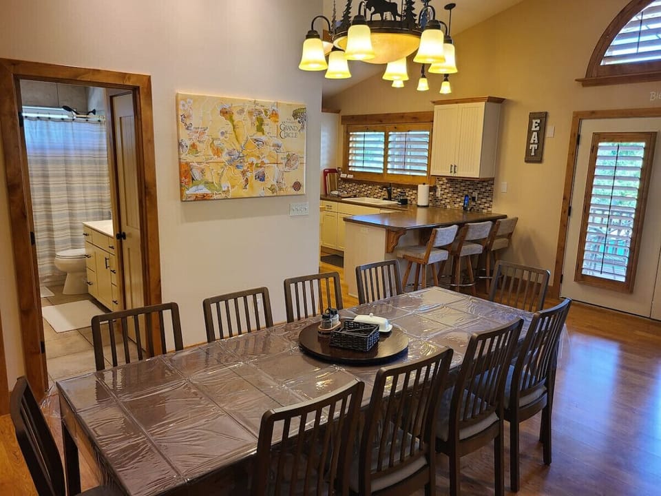 Dining room table for 10 people.