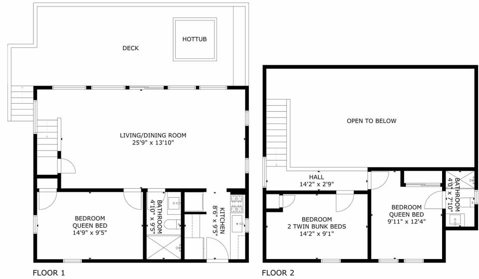 A detailed floor plan of this rental.