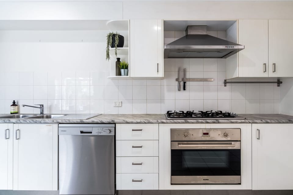 Cook up a storm in the well-equipped kitchen.