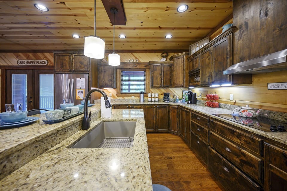 Fully stocked kitchen