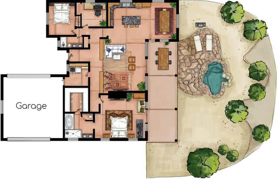 The layout of the home