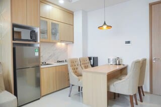 Apartment | Private kitchen | Full-size fridge, stovetop