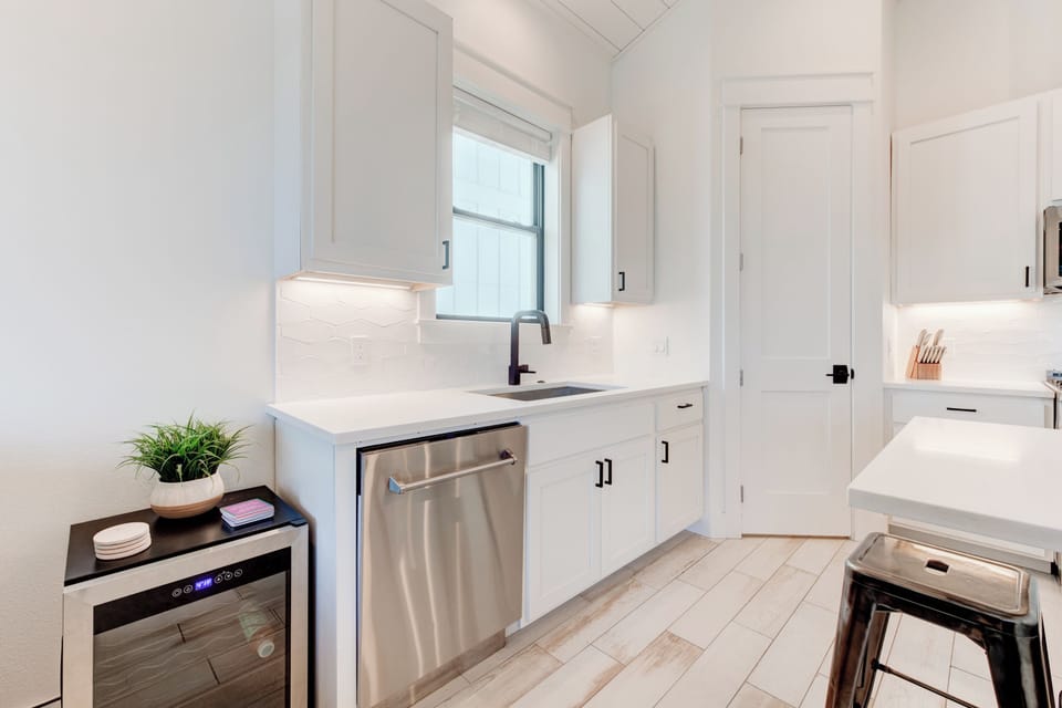 Kitchen w/ Wine and  Beverage Fridge!