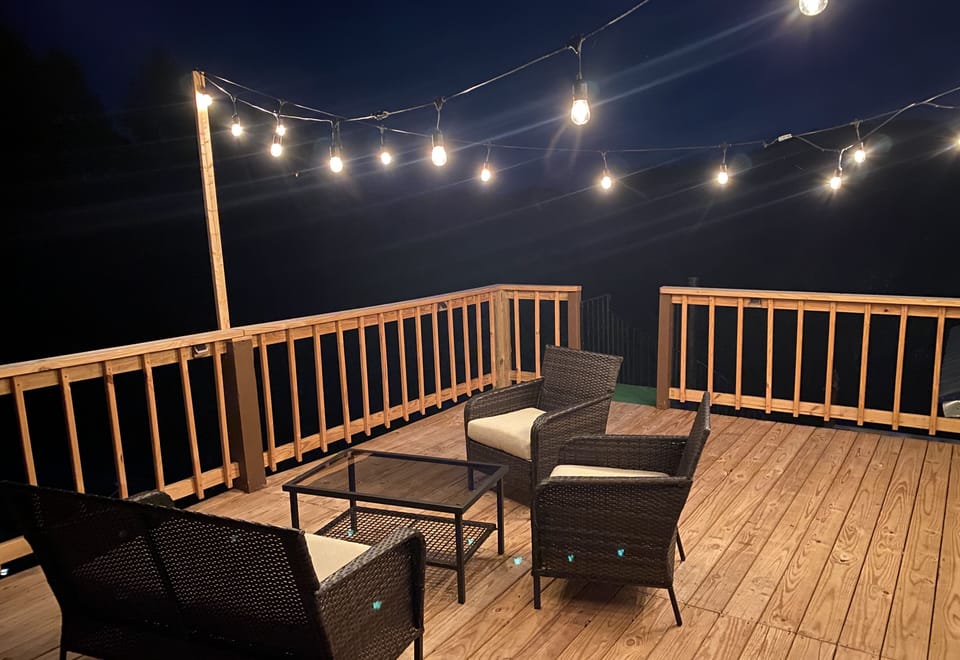 Upper deck at night