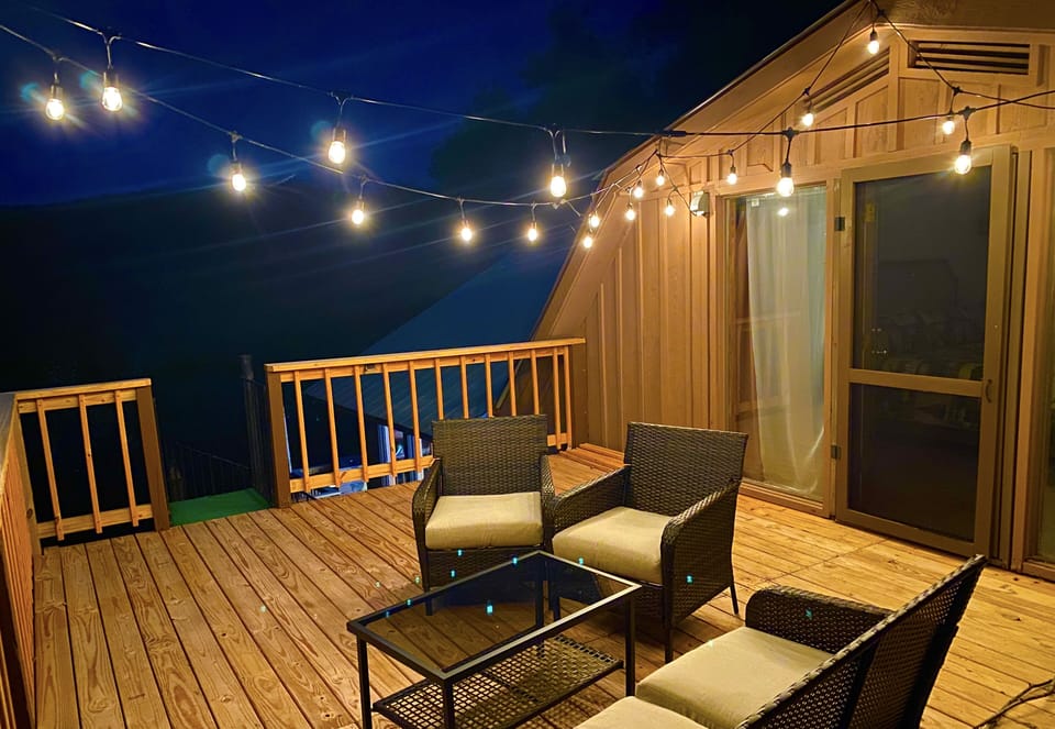 Upper deck at night