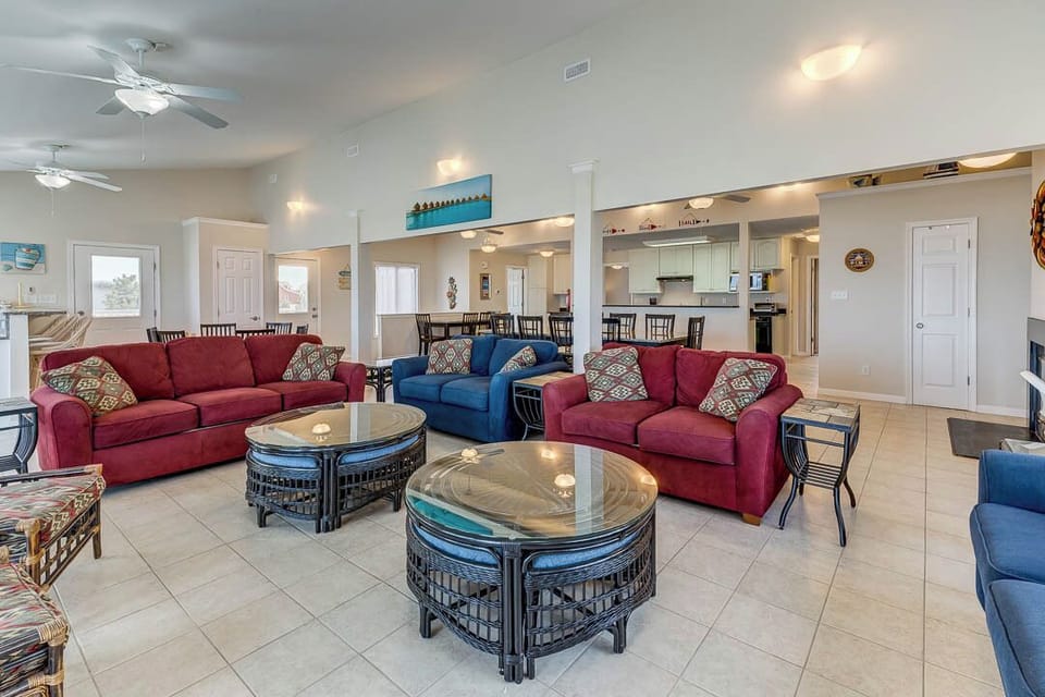 Top-Level Living Room with Deck Access