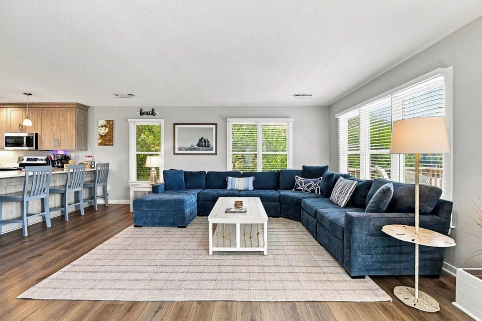 Top-Level Living Room with Deck Access