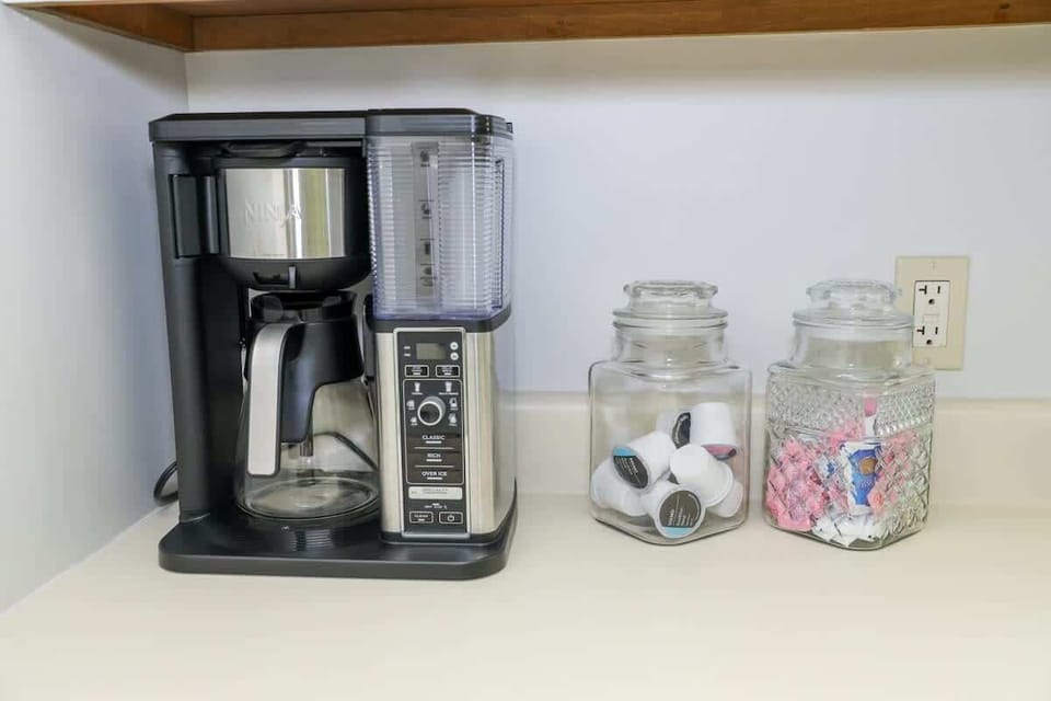 Enjoy coffee, tea and cocoa during your stay
