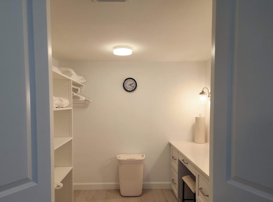 Walk in closet Whitney Beach Longboat Key Florida Vacation Rental LUXVP
