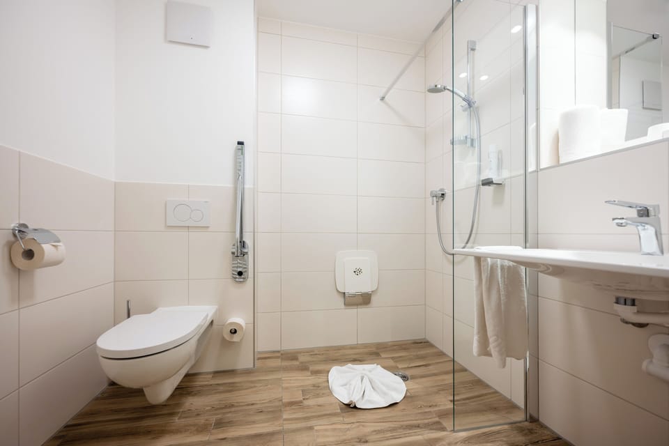 Exclusive Double Room | Bathroom | Towels, soap, shampoo, toilet paper