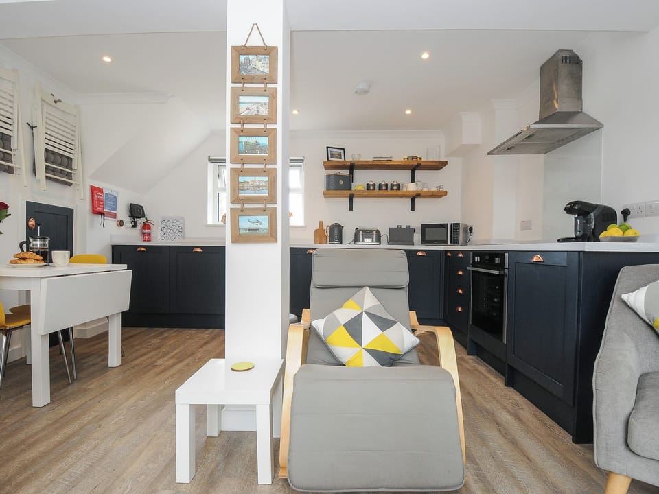Fridge, dishwasher, electric kettle, toaster