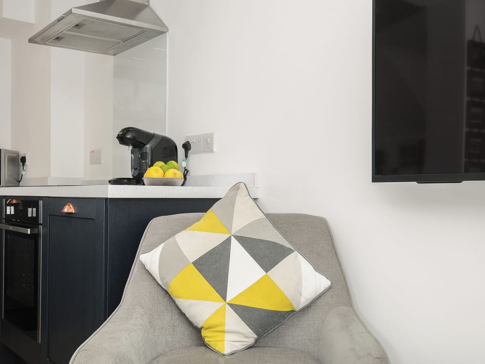 Fridge, dishwasher, electric kettle, toaster