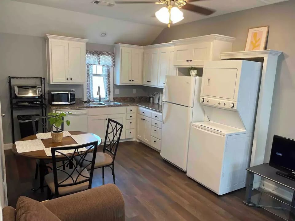 Kitchen from the living area.
