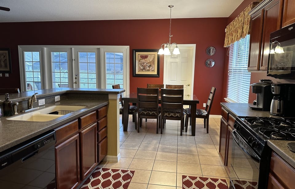Open concept Kitchen and Living area