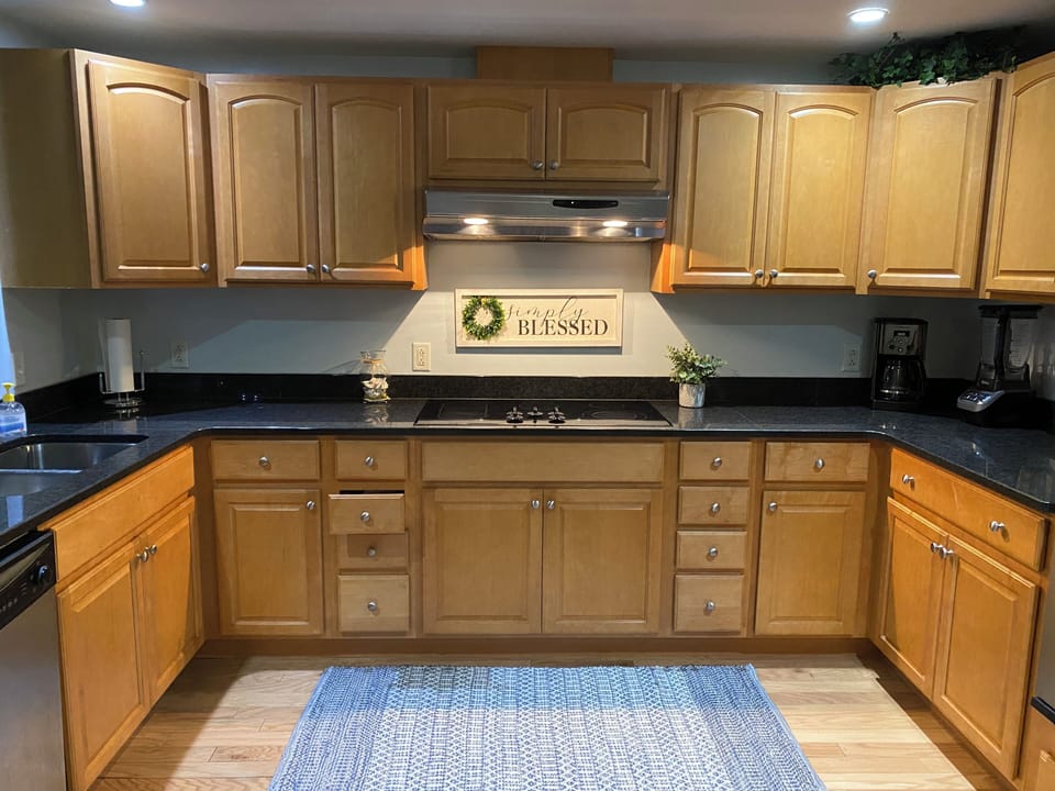 Fully stocked, spacious kitchen