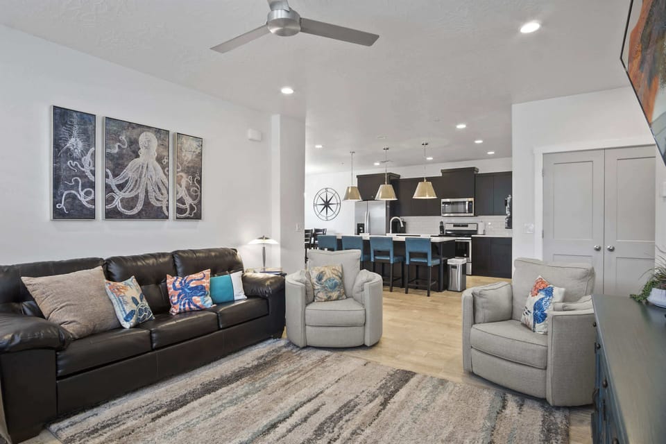 Condo, Multiple Beds, Patio, Mountain View (By the Sea) | Living area | 65-inch flat-screen TV with digital channels