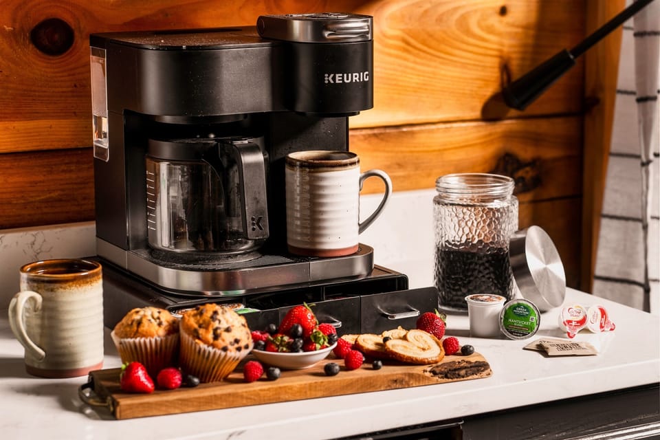 Coffee lover? So are we. Whether you like making it from scratch with grounds or an easy k-cup in the morning, we got you covered.