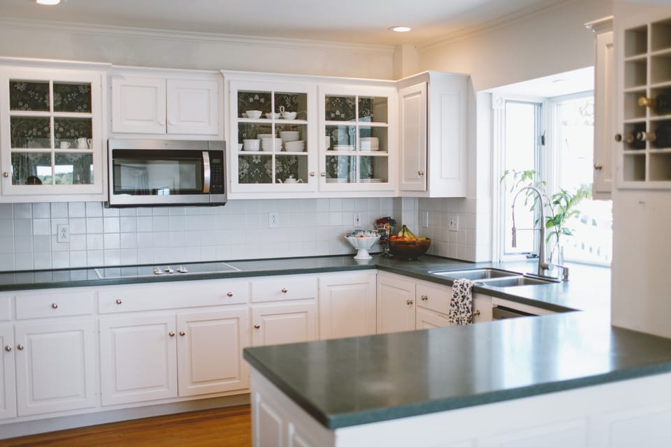 Shared fridge, microwave, espresso maker, coffee/tea maker