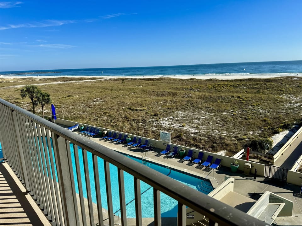 Views of the pool and gulf from the balcony!