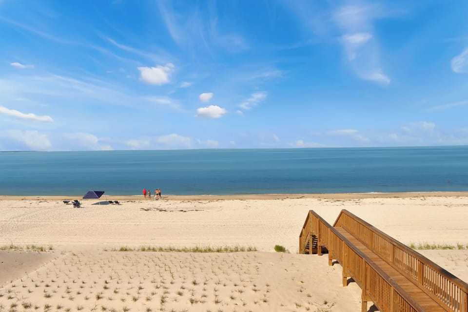 Beachfront View from Covered Deck