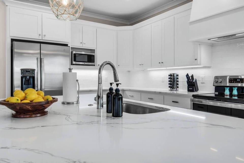 Bright, modern kitchen with sleek finishes and clean lines