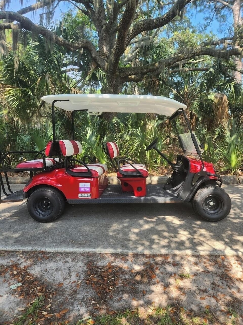 Limo golf cart for your use while staying at our rental.