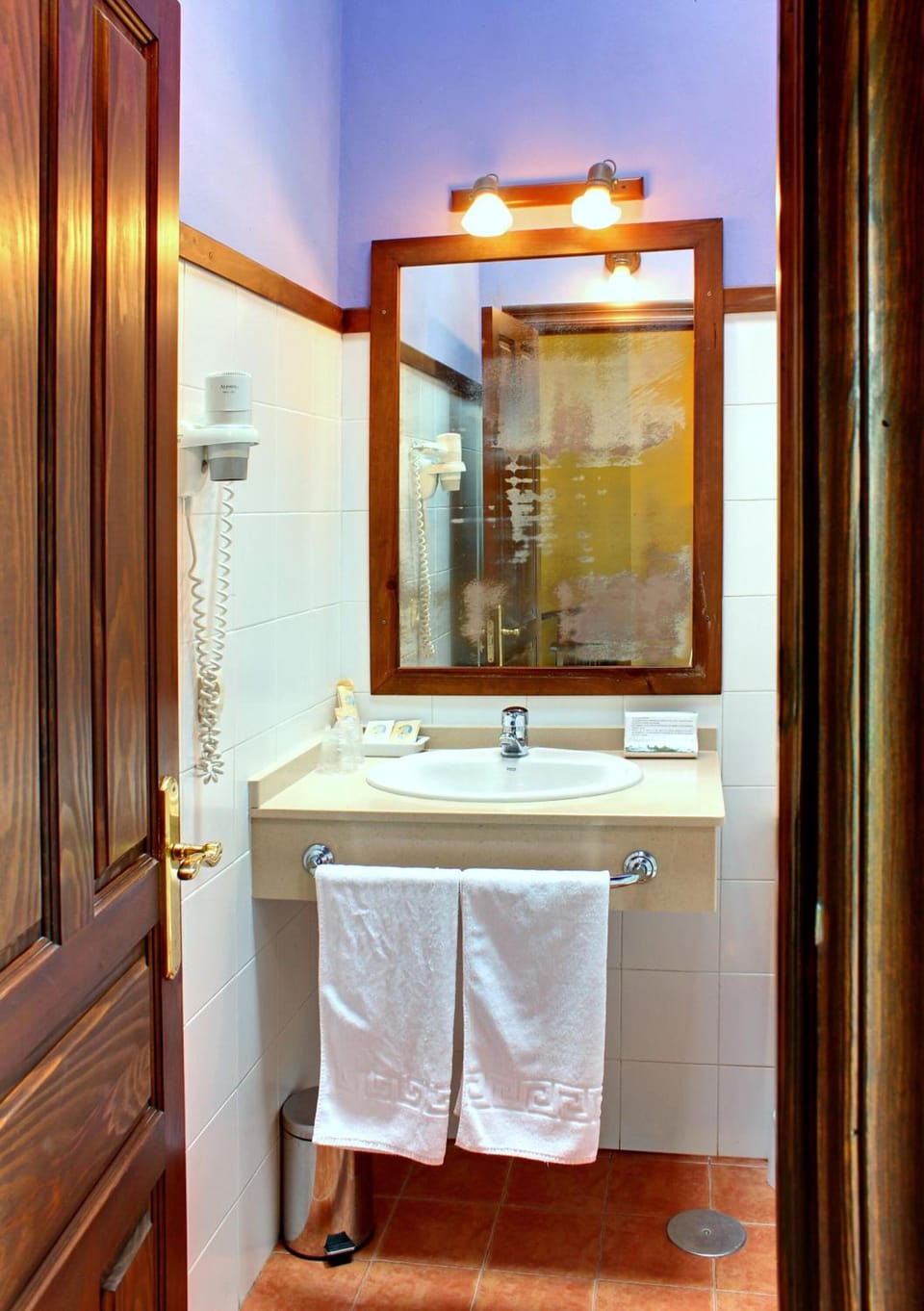 Shower, free toiletries, hair dryer, bidet