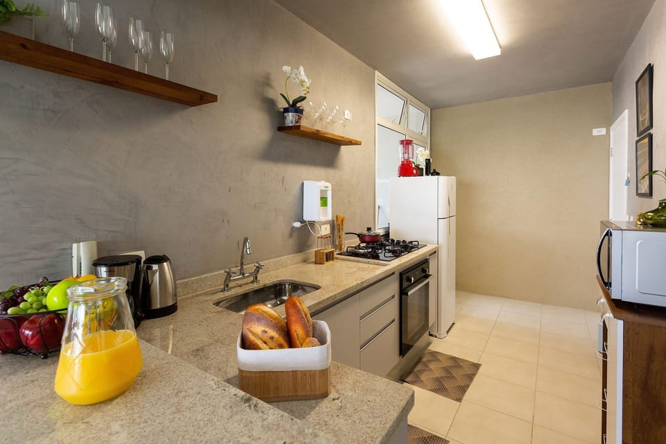 Apartment | Private kitchen | Fridge, microwave, cookware/dishes/utensils