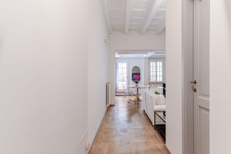 gorgeous wood floors and high ceilings