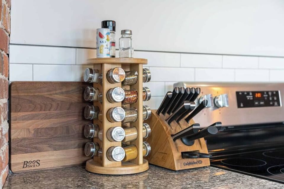 Enjoy our full kitchen with all the necessities for cooking.