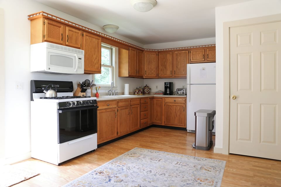The spacious, well-appointed kitchen. Perfect for cooking meals.