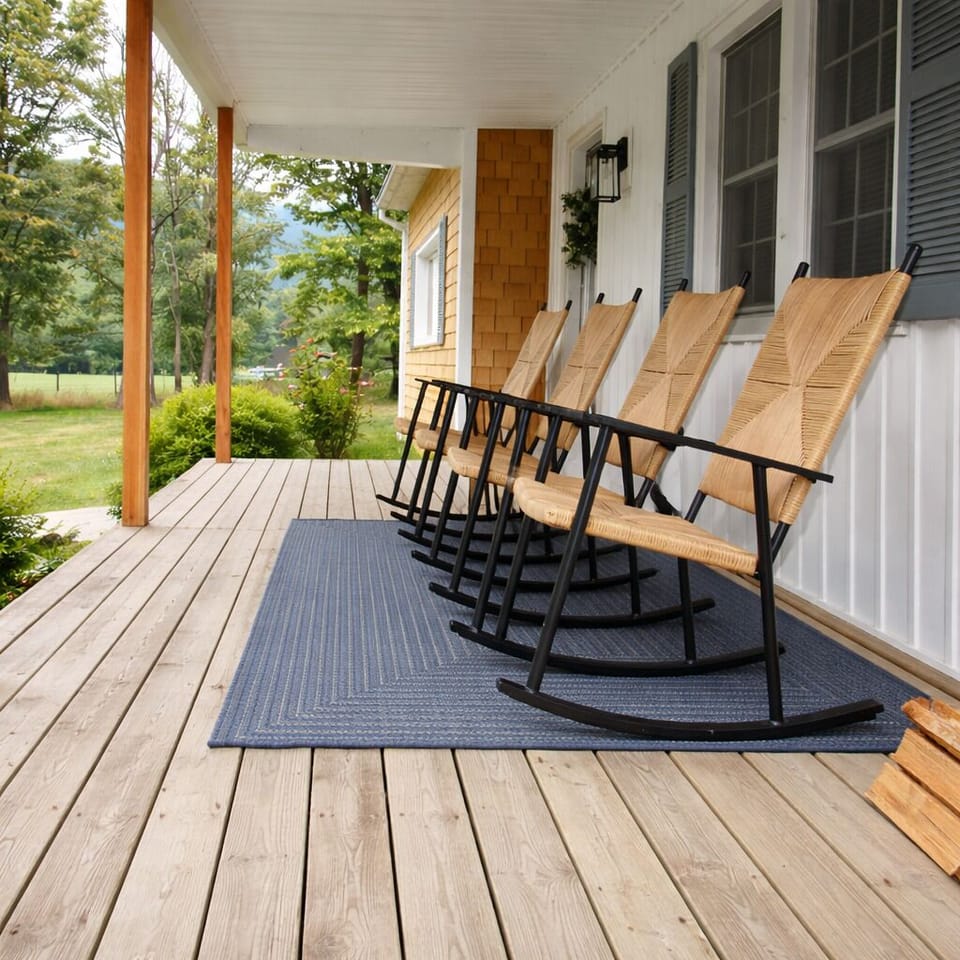 Front Porch with Rocking Chairs