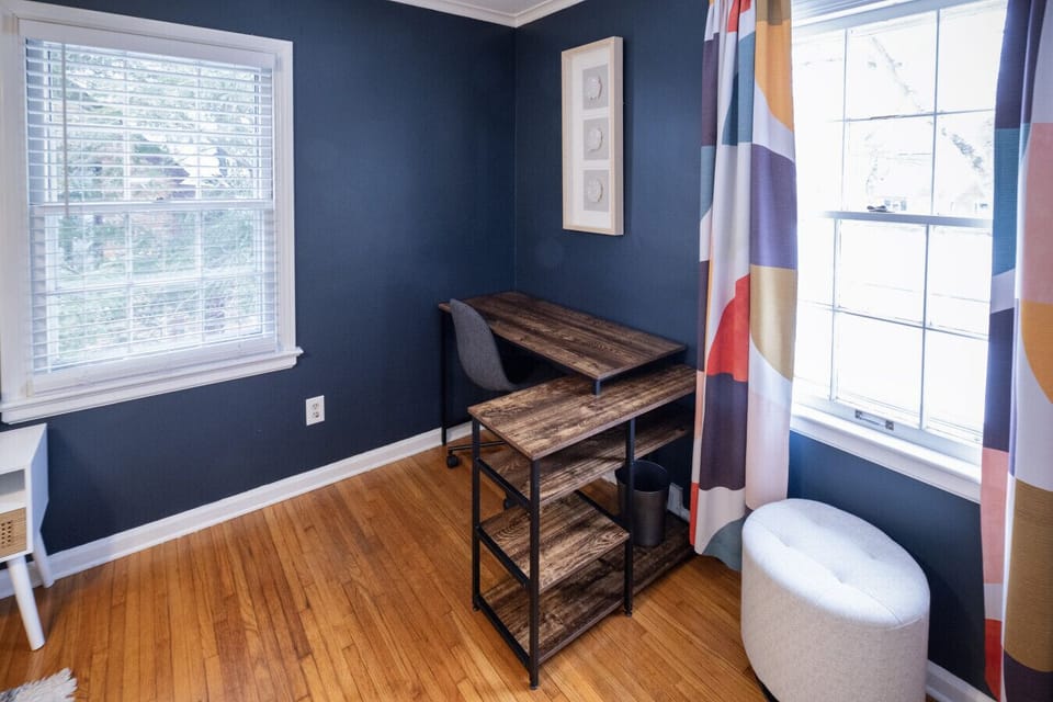 Workspace/desk area in master bedroom