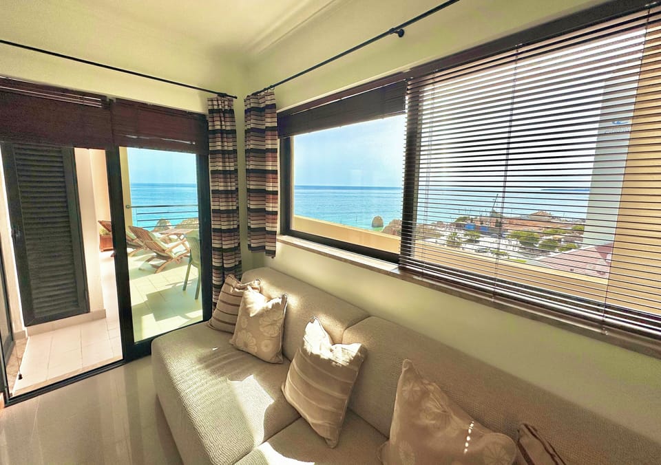 The stunning sea view from the living room