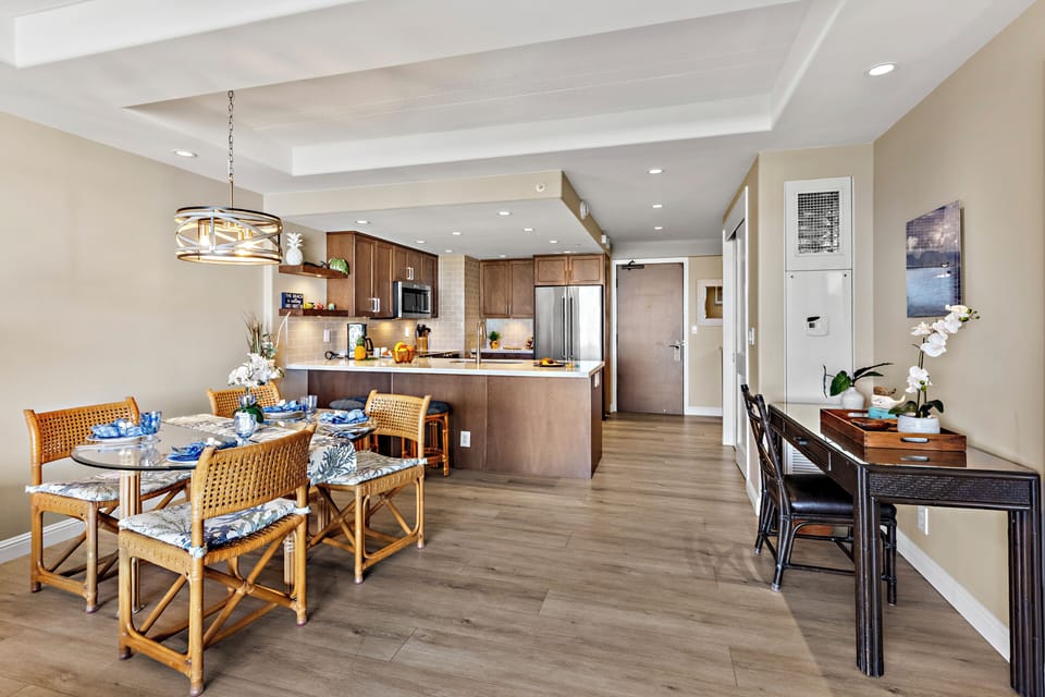 Designed for effortless island living, this open-concept kitchen and dining area combines modern finishes, ample space, and a welcoming atmosphere for gathering with family and friends. Whether preparing a simple breakfast or sharing a memorable dinner