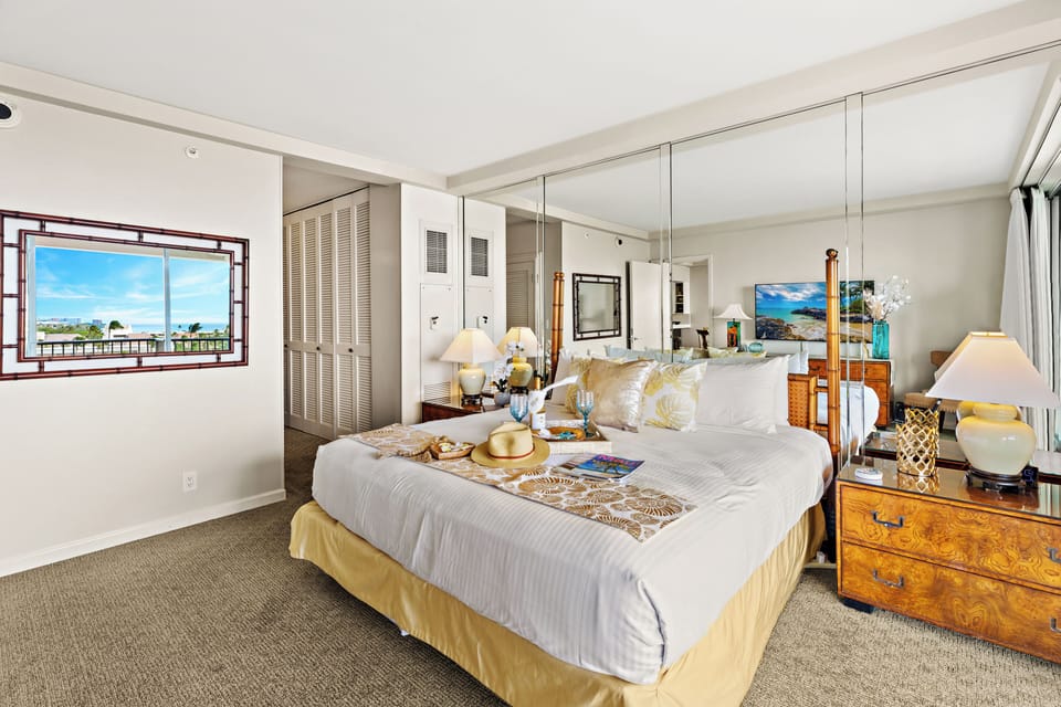 Retreat to a serene island-inspired bedroom designed for comfort, relaxation, and restful nights after a day in paradise.