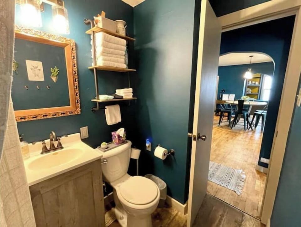 Bathroom with tub and shower 
